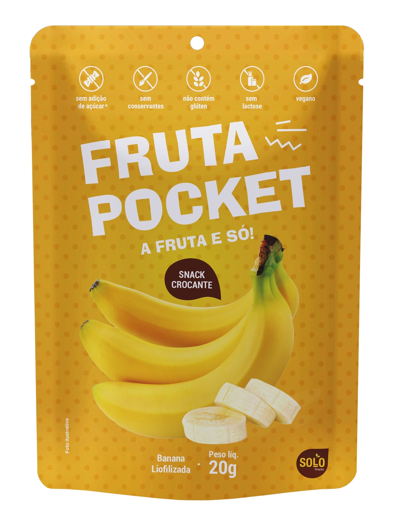 Snack De Banana Lifiolizado Solo Snacks 10g