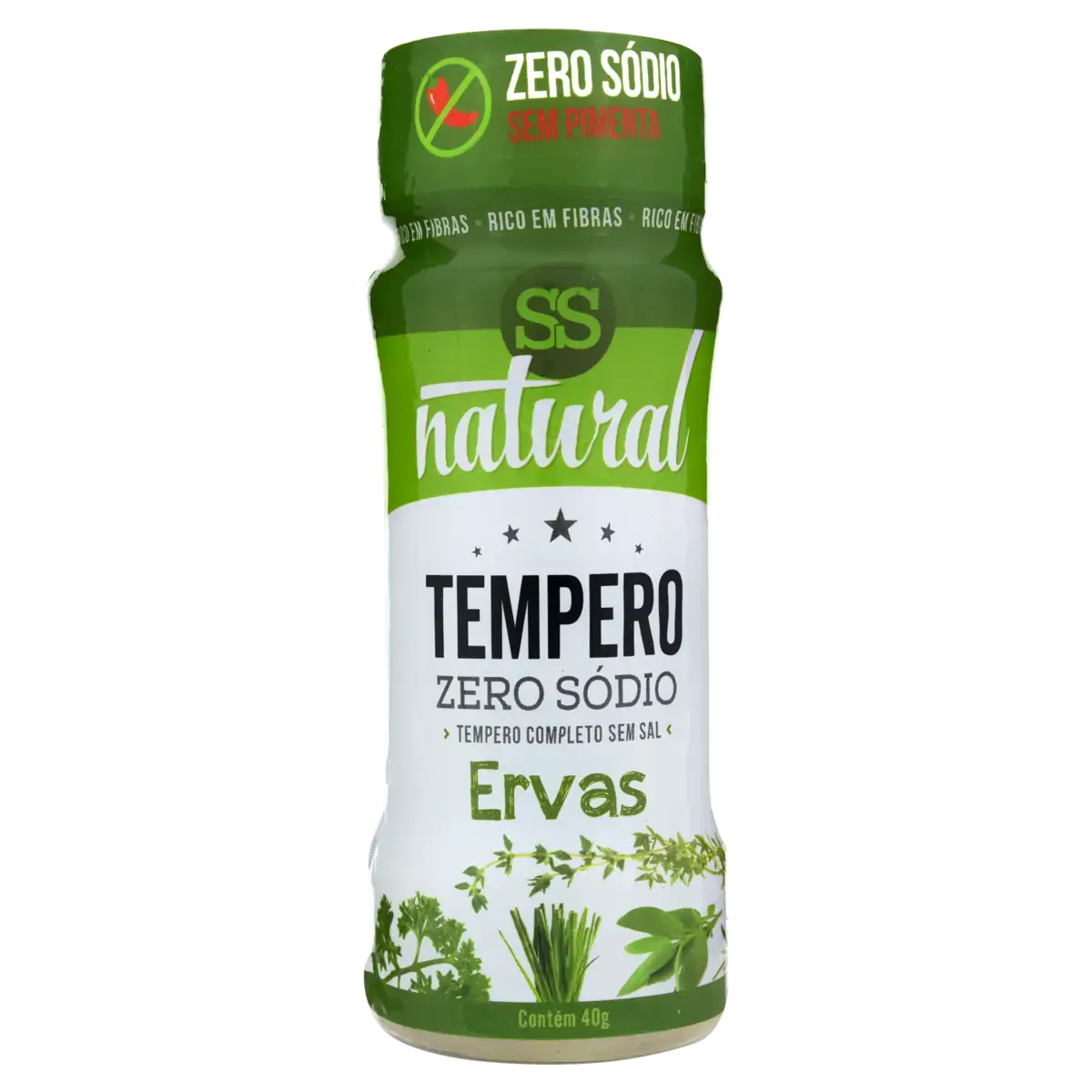 Tempero Pó Completo Ervas Zero Sódio Ss Natural Frasco 40g