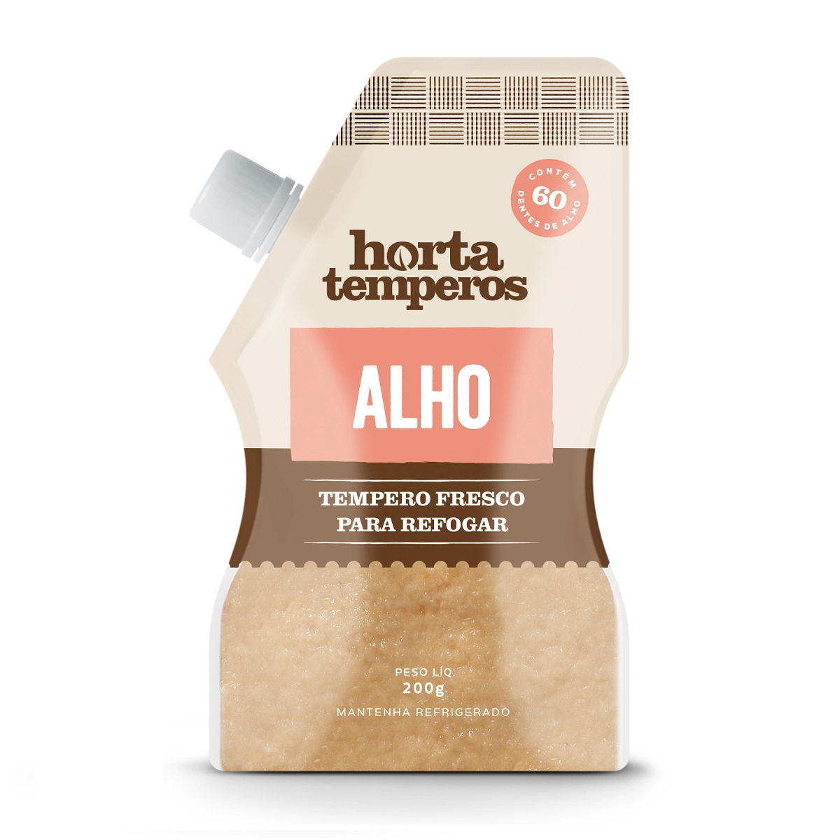 Tempero Fresco Em Pasta Para Refogados Alho Horta Temperos Squeeze 200g