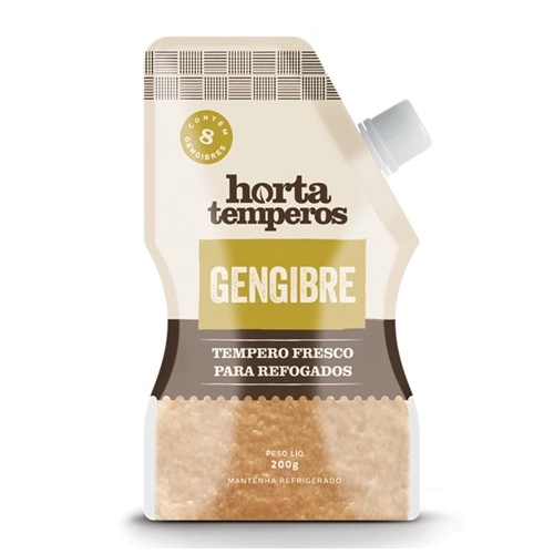 Tempero Fresco Em Pasta Para Refogados Gengibre Horta Temperos Squeeze 200g