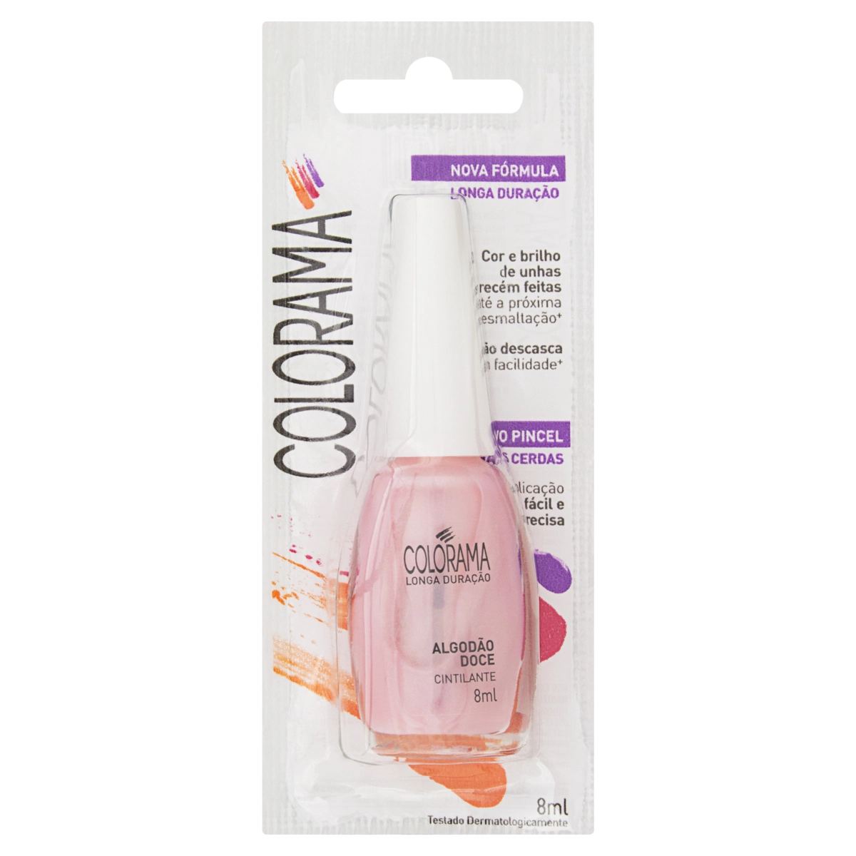 Esmalte Cintilante Algodão Doce Colorama Blister 8ml