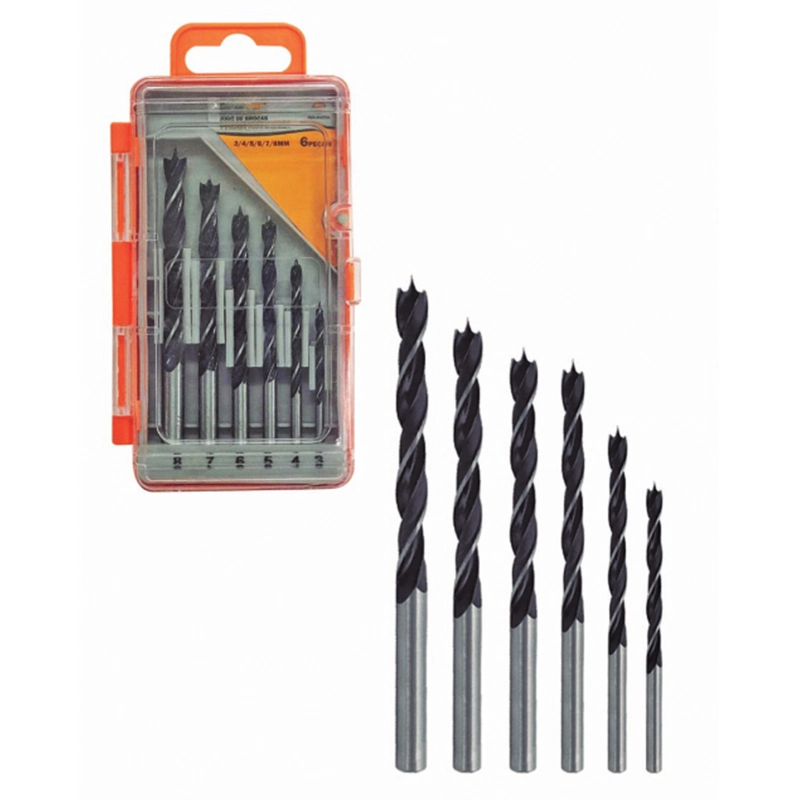 Conj Broca Madeira 3 Pontas 6pcs Bfh1615 Bestfer