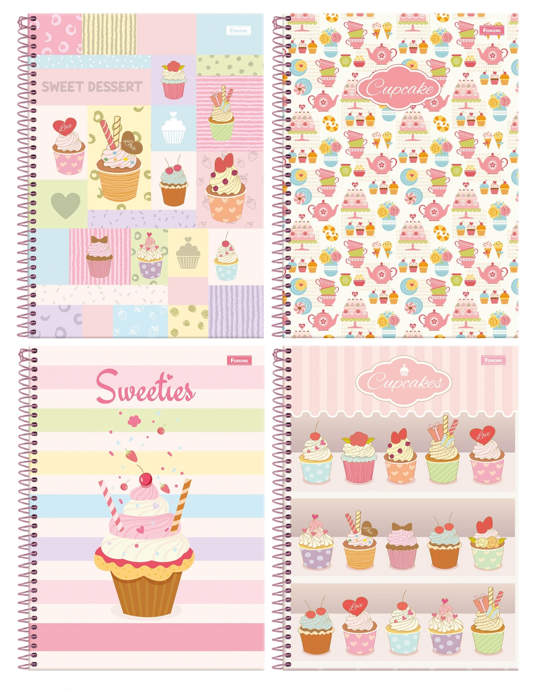 Caderno Univ C/d Cupcake 10mt 200fls