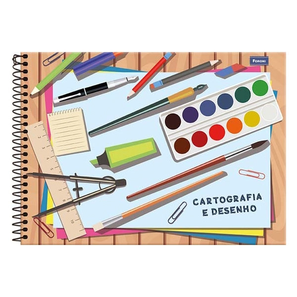 Caderno Cartografia 48 Folhas 188g Foroni