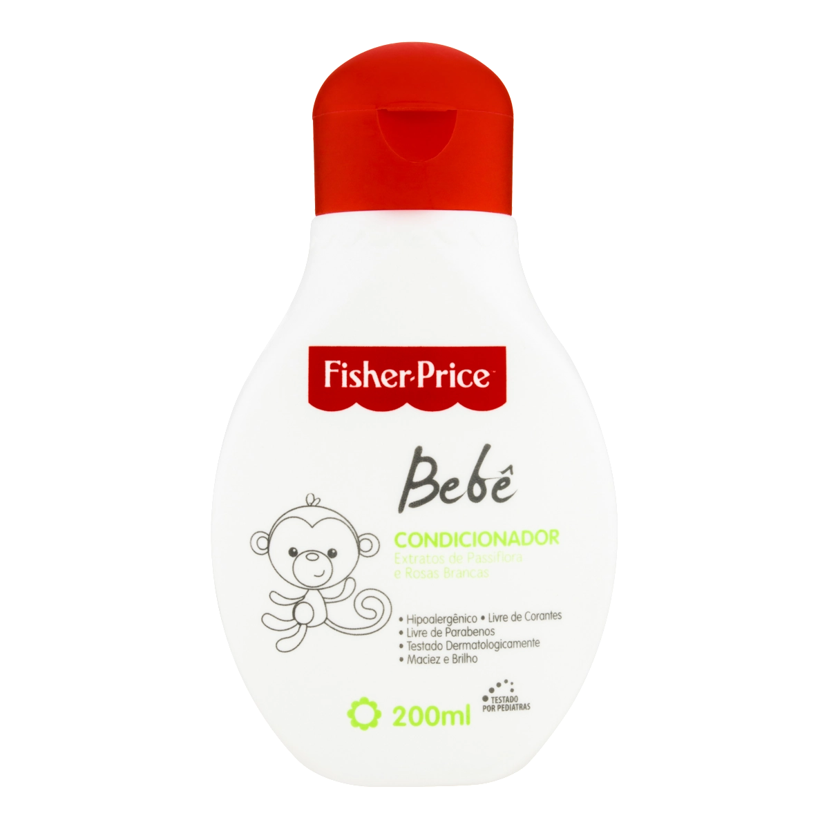 Condicionador Para Bebê Extratos De Passiflora E Rosas Brancas Fisher Price Frasco 200ml