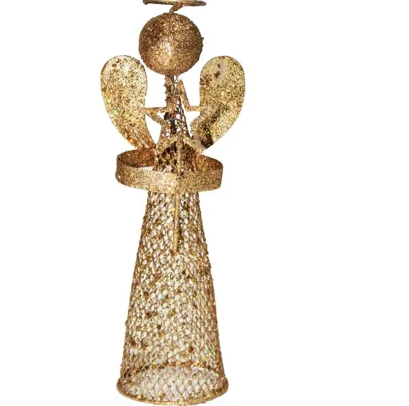 Anjo Aramado Asa Int Dourado 7x5x13cm