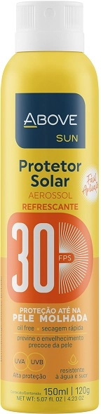 Protetor Solar Aerossol Fps 30 Above Sun Frasco 150ml Spray
