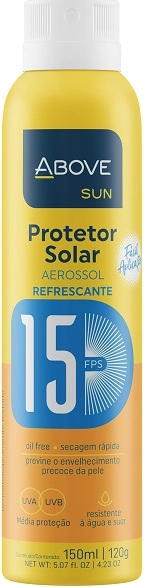 Protetor Solar Aerossol Fps 15 Above Sun Frasco 150ml Spray
