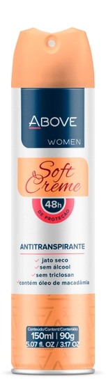Antitranspirante Jato Seco Soft Creme Above Women 150ml Spray