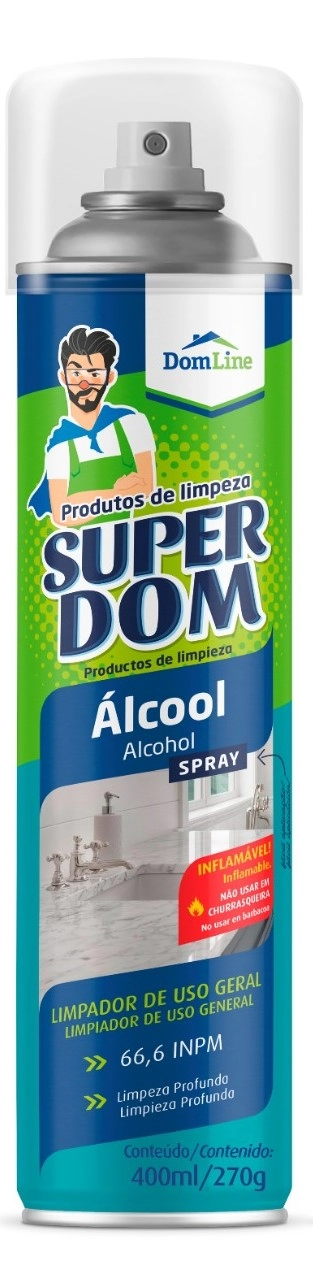 Alcool Aerossol 66,6 Dom Line 400ml