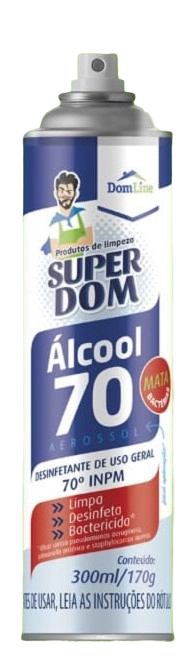 Alcool Aerossol 70 Dom Line 300ml