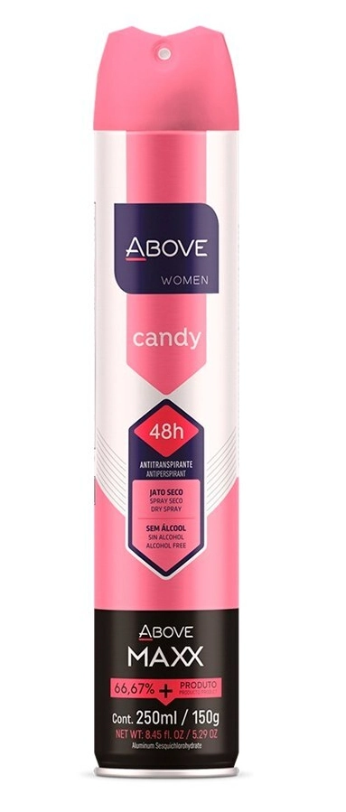 Antitranspirante Jato Seco Invisible Candy Above Women Maxx 250ml Spray