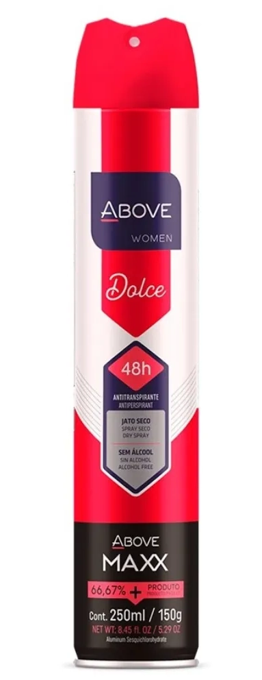 Antitranspirante Jato Seco Invisible Dolce Above Women Maxx 250ml Spray
