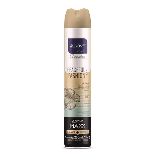 Antitranspirante Jato Seco Invisible Peaceful Fashion Above Women Personalities Maxx 250ml Spray