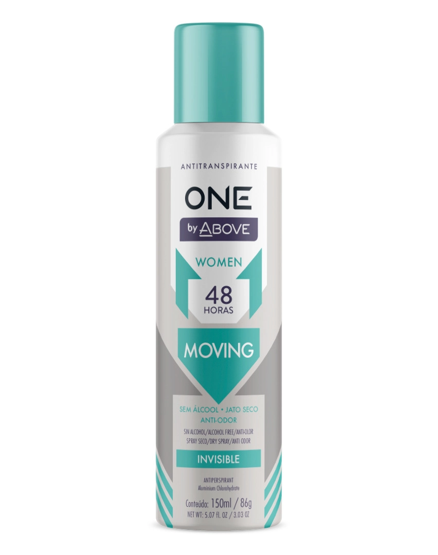 Antitranspirante Jato Seco Invisible Moving One Women 150ml Spray