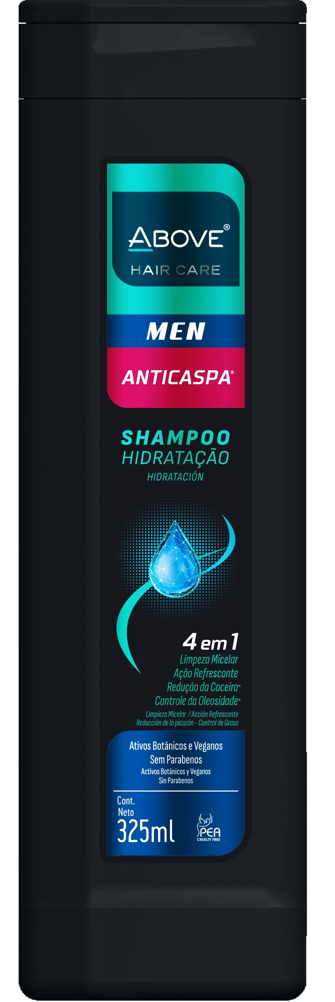 Shampoo Anticaspa Above Men Frasco 325ml
