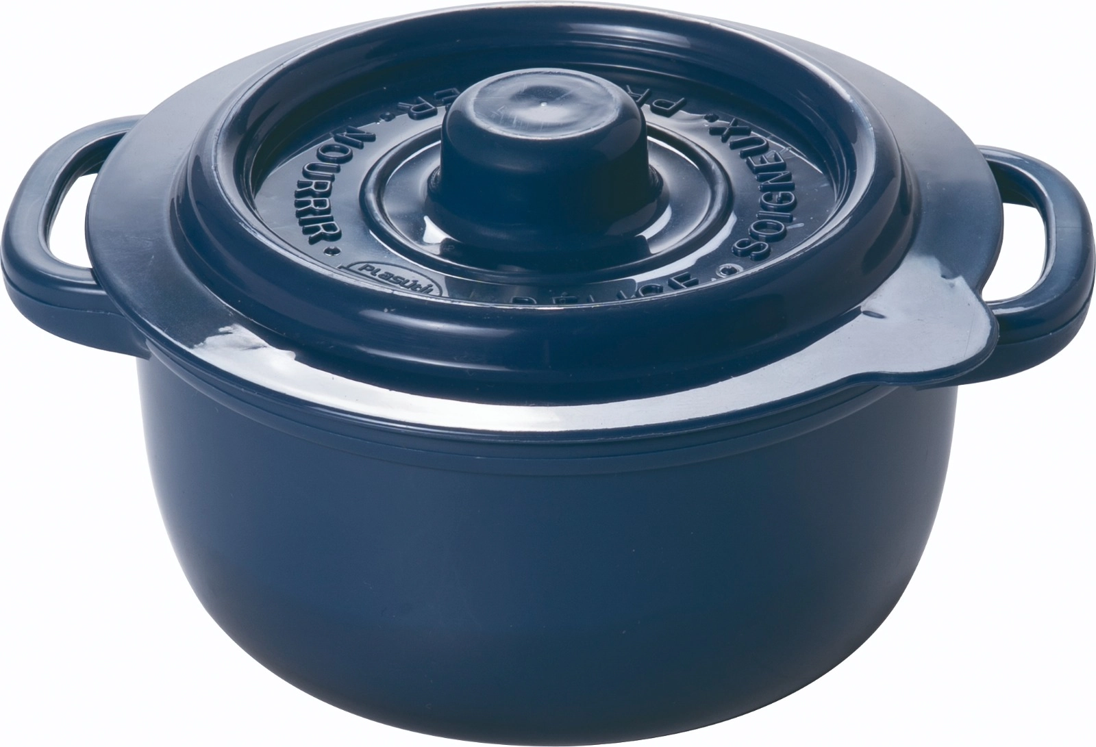 Pote Supreme Redondo Azul Navy 440ml 18325 Plasutil