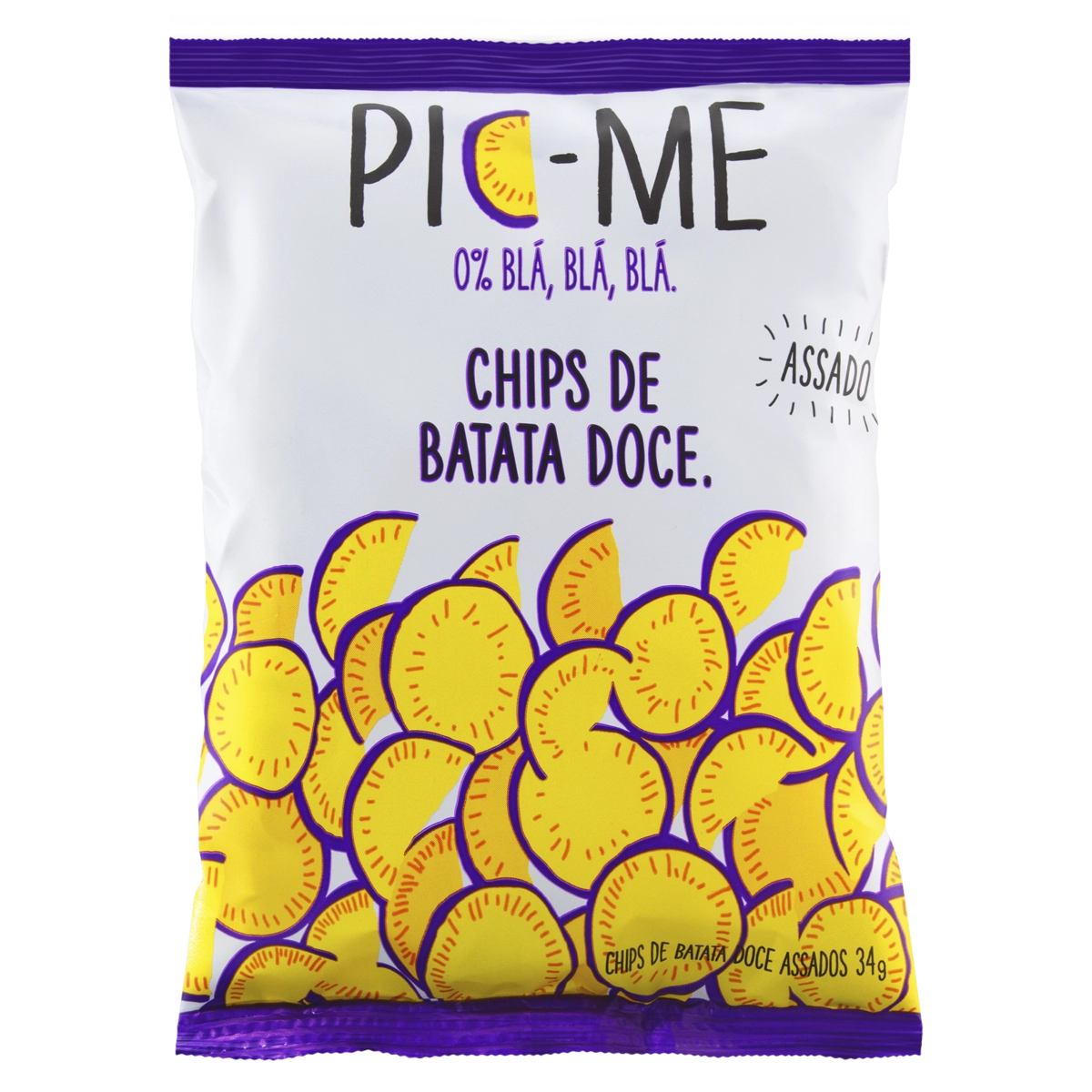 Chips De Batata Doce Pic Me Pacote 34g