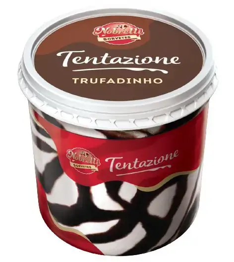 Sorvete Trufadinho Calda Trufa De Chocolate Nobrelli Tentazione Pote 1,5l