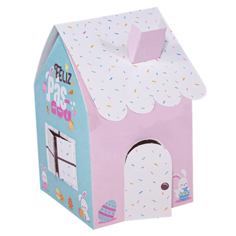 Cx Casinha Pascoa Color Un 4740 Ideia