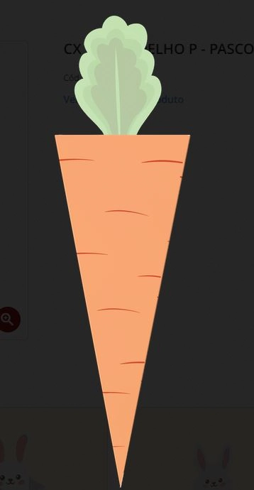 Caixa Cone Cenoura P Pascoa Encantada