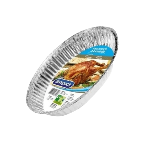 Assadeira Aluminio Bompack 4000ml Oval