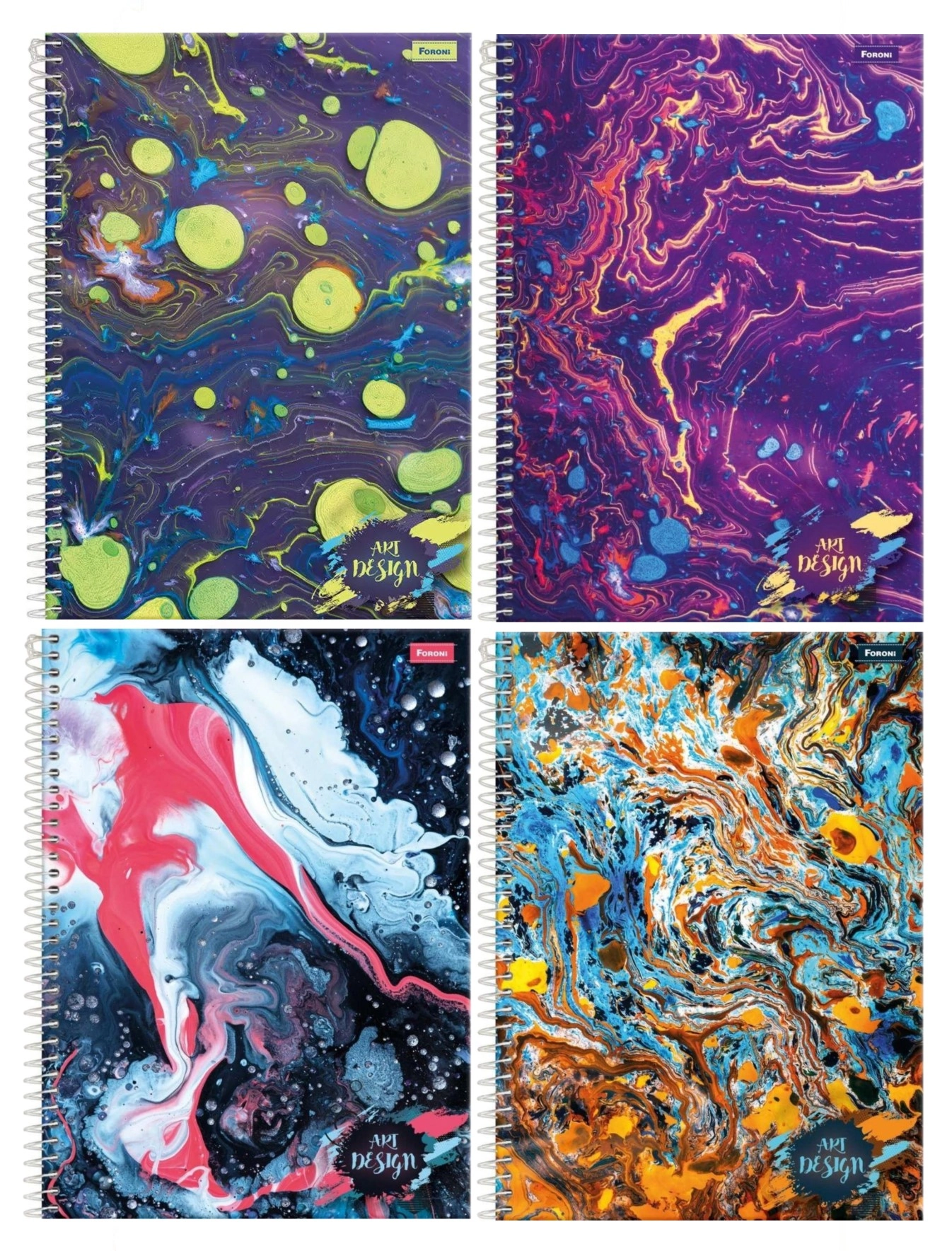 Caderno 10x1 Capa Dura 2021 Artdesign 160fls Foroni