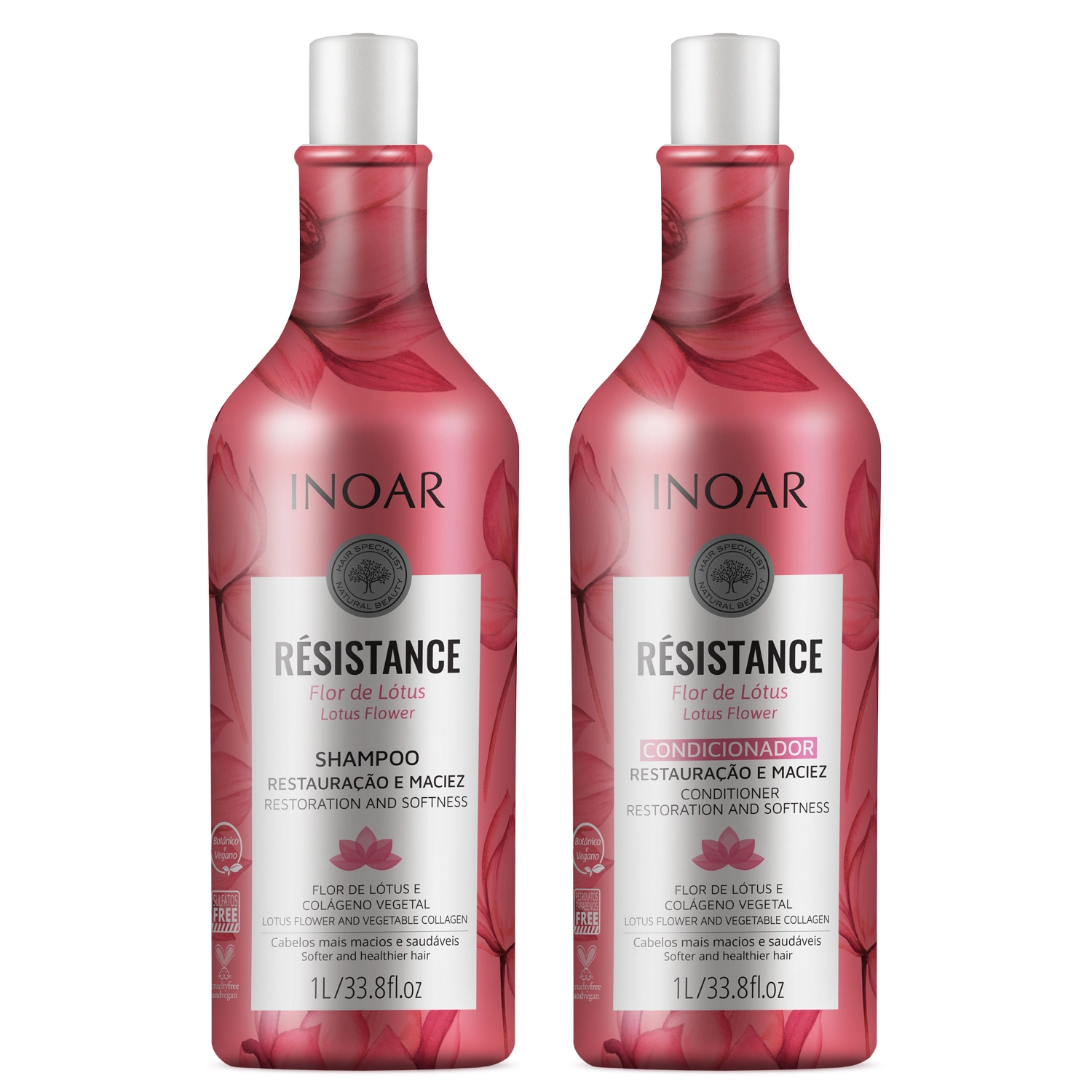 Kit Shampoo 500ml Condicionador 250ml Inoar Argan Infusion Controle De Queda