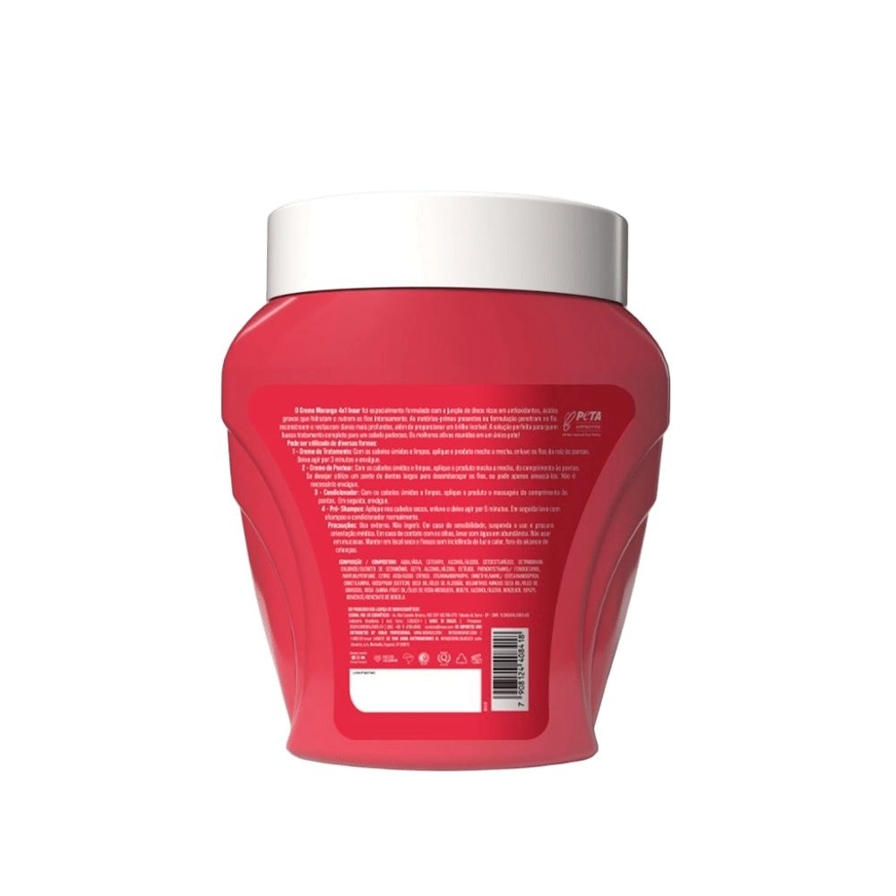 Cr Trat 4 Em 1 Inoar 1kg Poder Das Vitaminas Morango