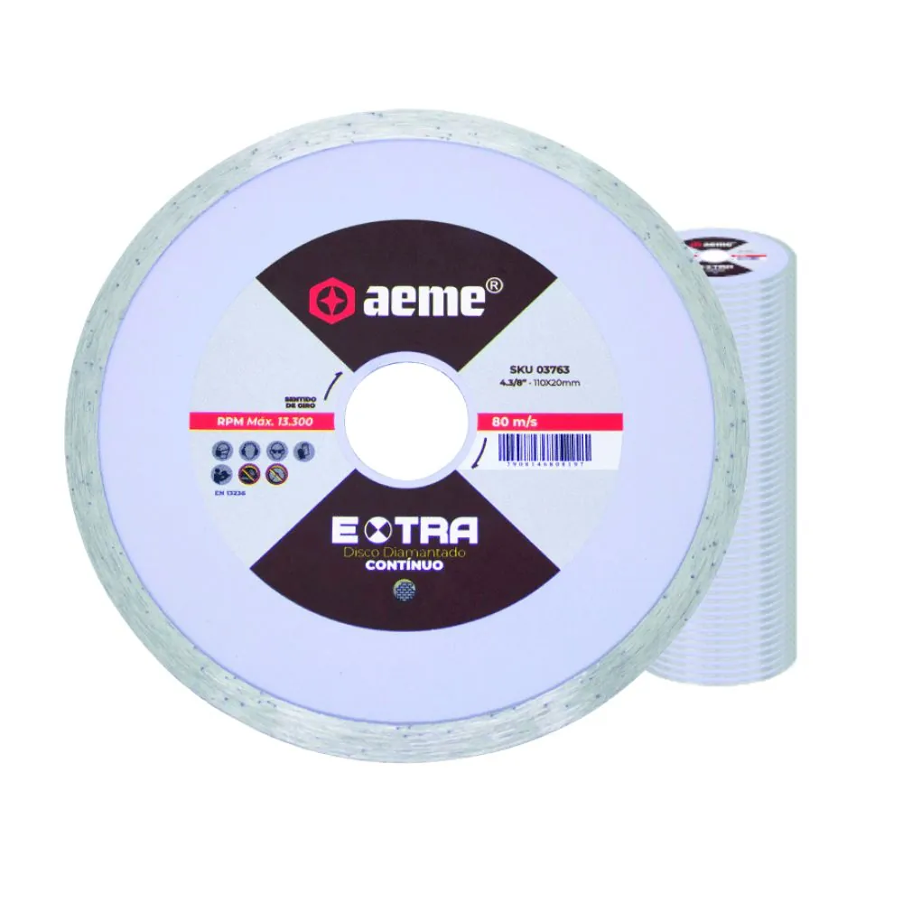 Disco Diamantado Aeme Extra Contínuo 4.3/8x20mm 50 Unidades