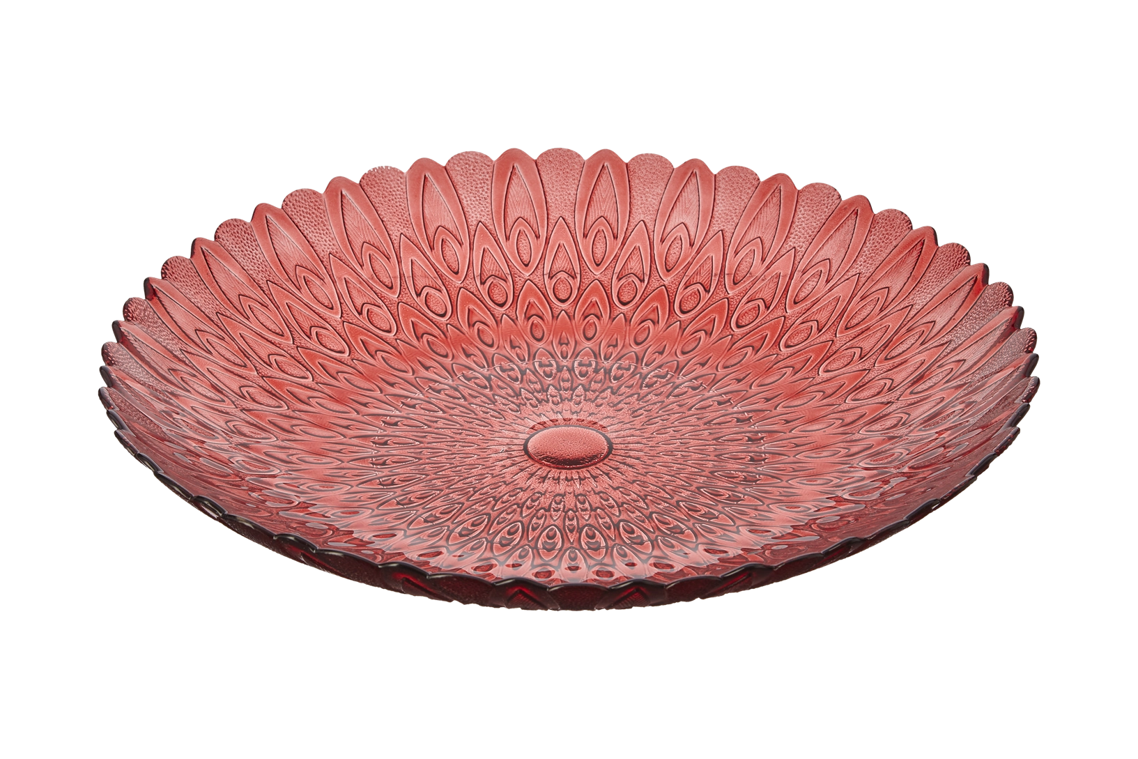 Vitazza Centro De Mesa Translucido Vermelho 01un