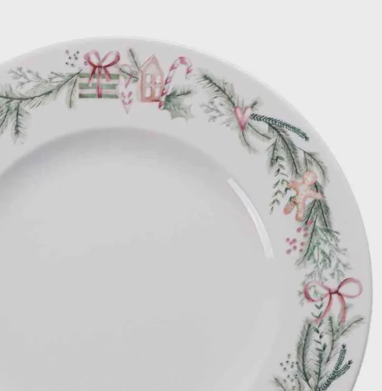 Prato Panetone Noite Feliz Porcelana 28cm 96880017 Tramontina
