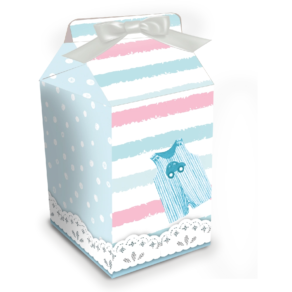 Caixa Milk Cha Revelacao Azul E Rosa C/8 Festcolor