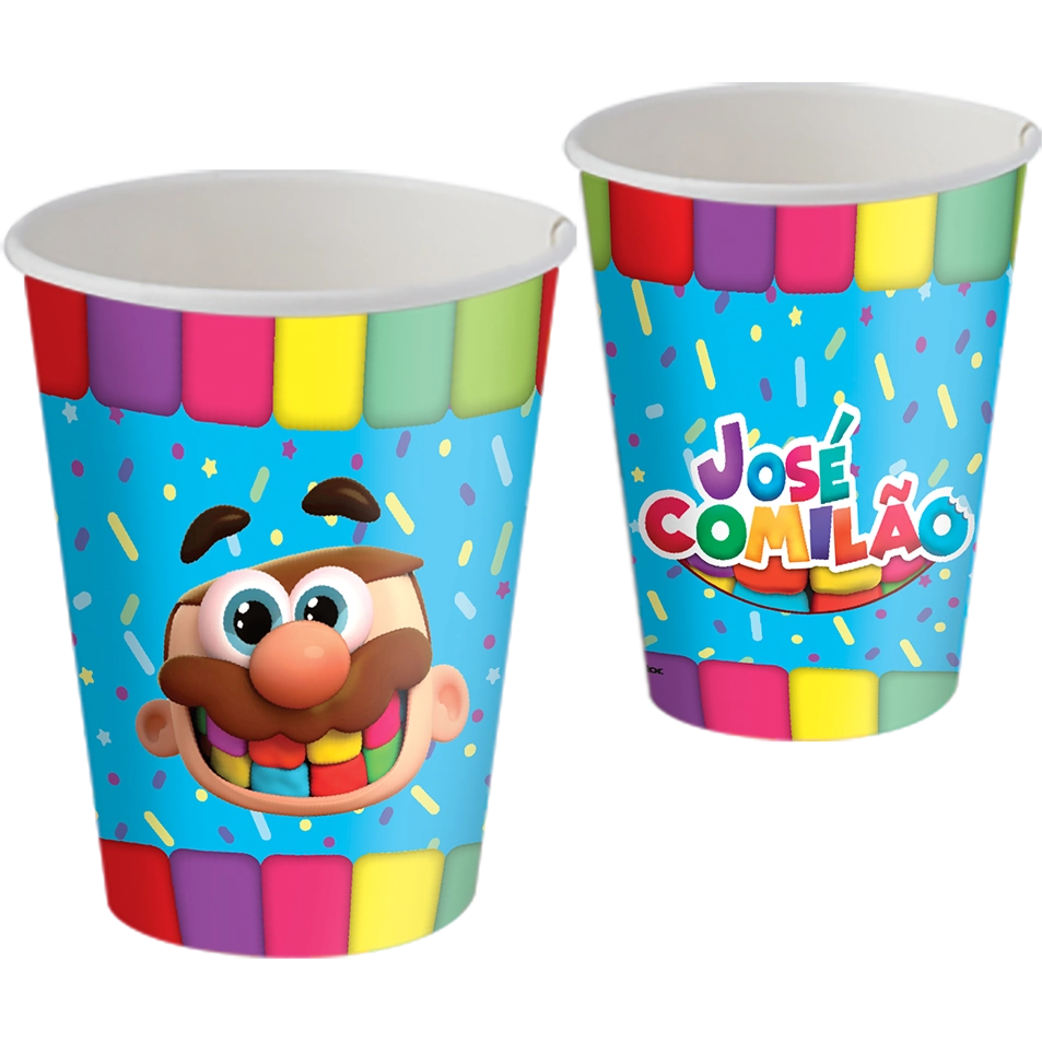 Copo Papel 200ml Jose Comilao 8un 112821 Festcolor