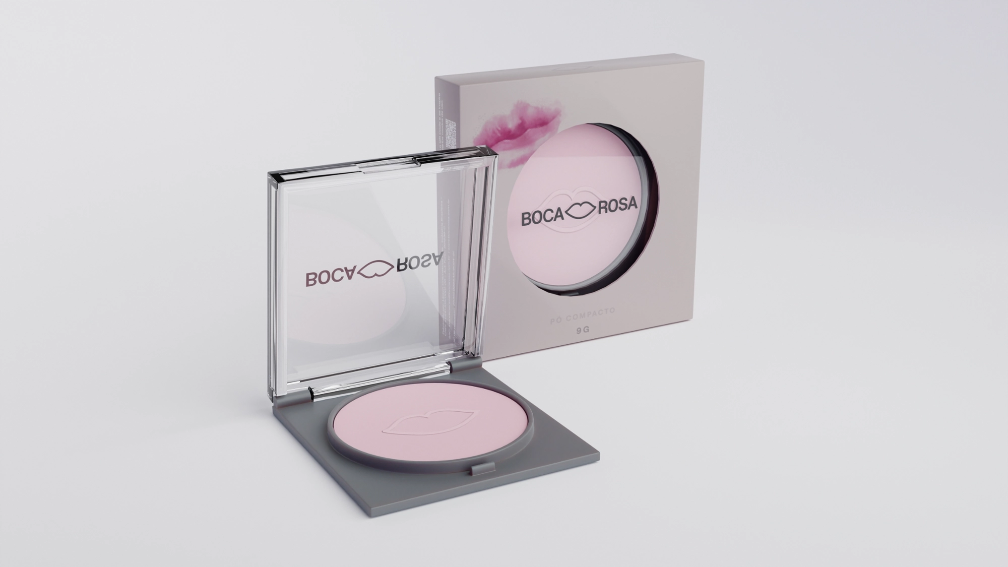 Po Compacto Boca Rosa Translucido Jujuba 9g