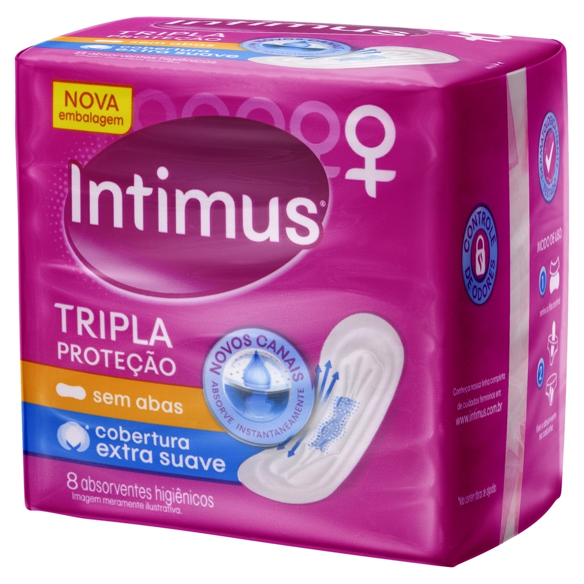 Intimus Básico Suave Com Abas 8 Unidades