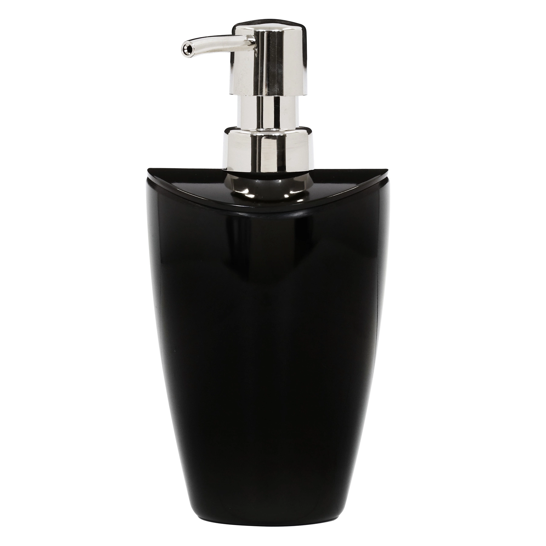 Porta Sabonete Líquido Preto em Resina Plástica 275ml Torina Sensea