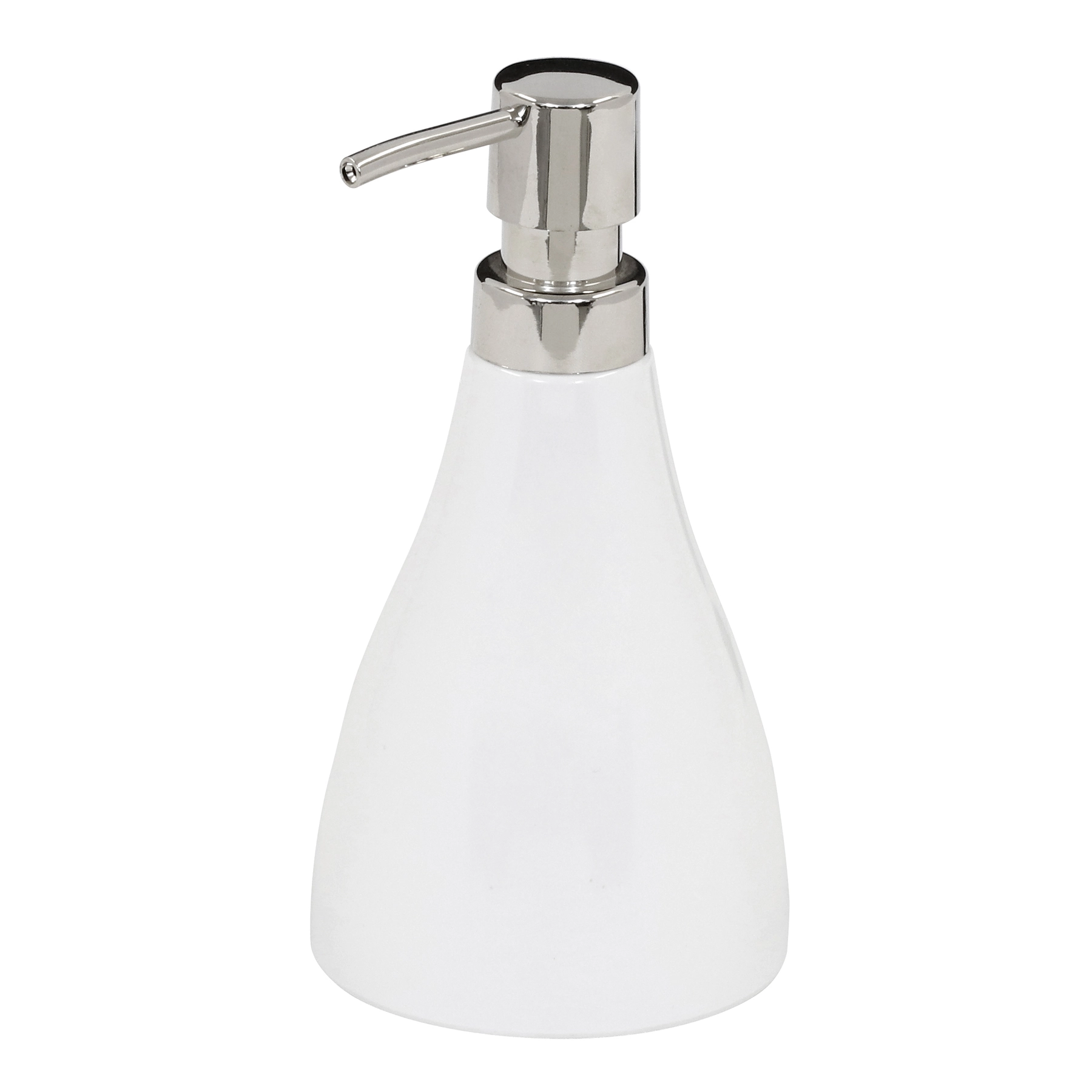 Porta Sabonete Líquido Branco em Resina Plástica 250ml Curvino Sensea