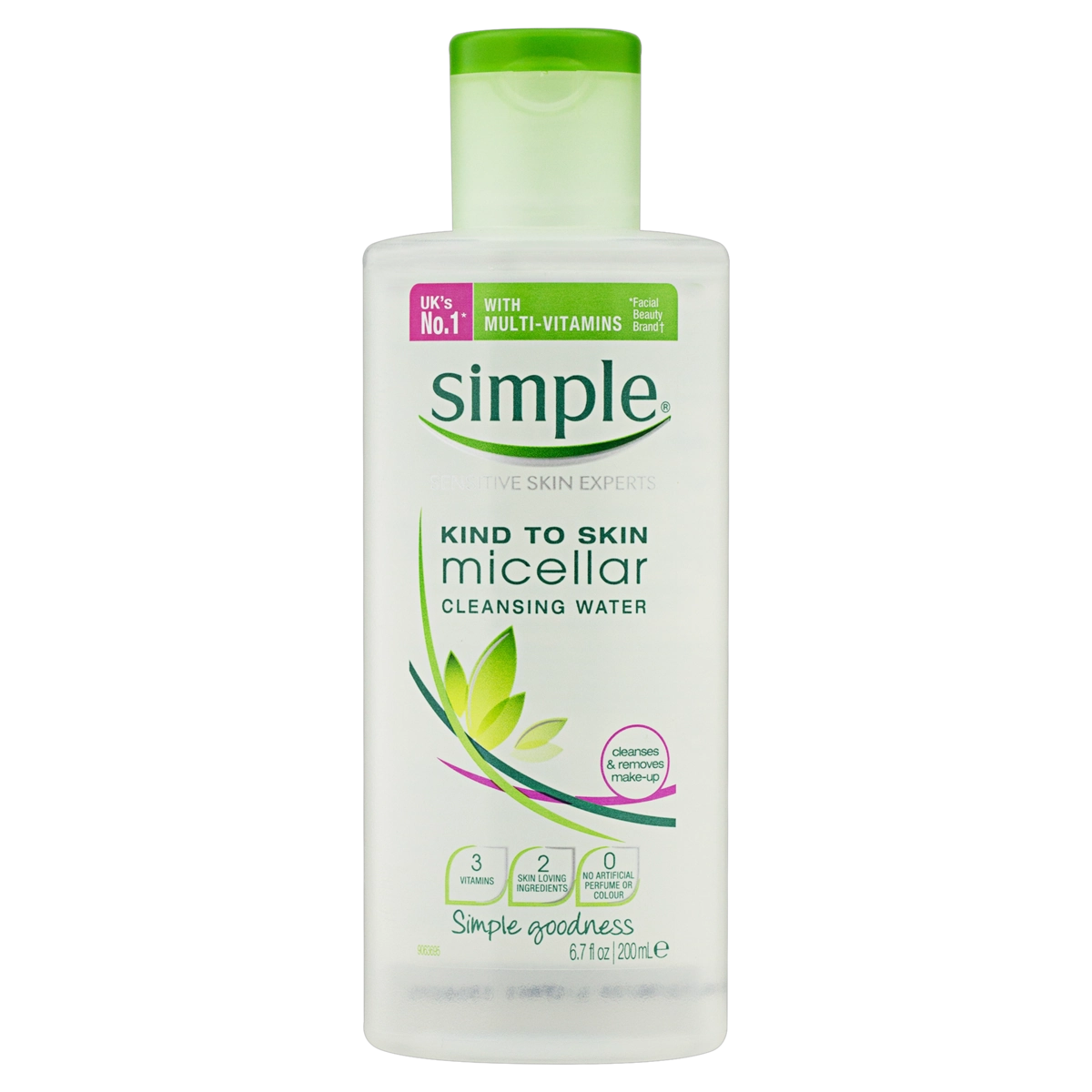 água Micelar Solução De Limpeza Facial Sem Perfume Simple Frasco 200ml