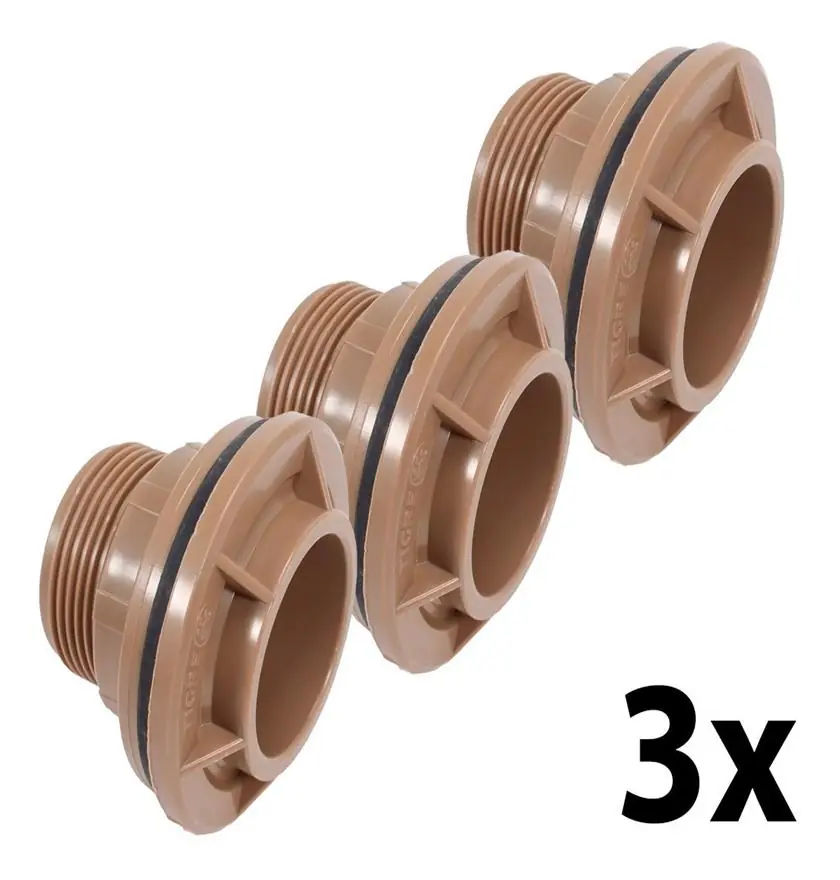 Kit 3 Adaptador Roscável Flange Anel Vedação 32mm 1 Tigre