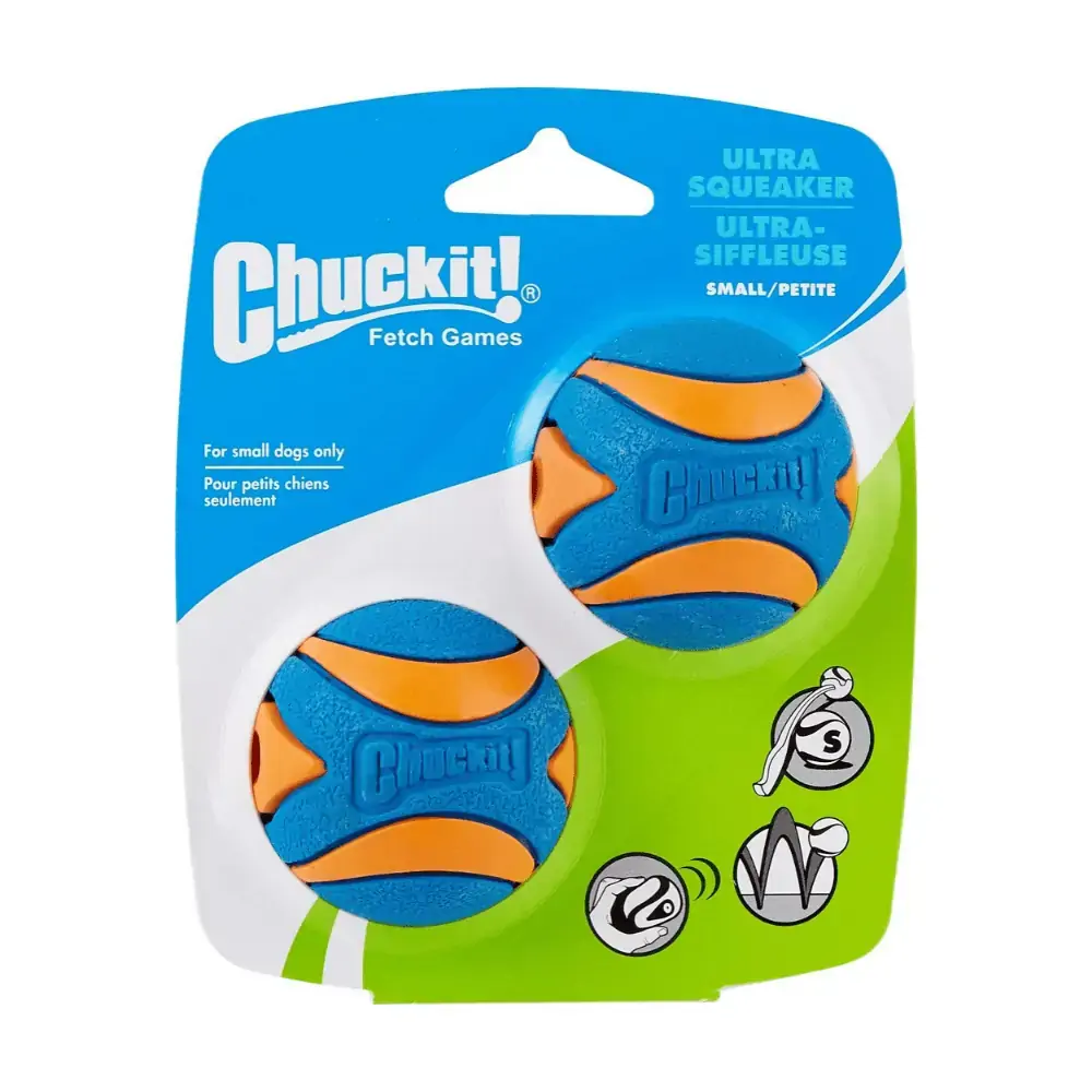 Chuckit Ultra Squeaker 2 Pack , Small