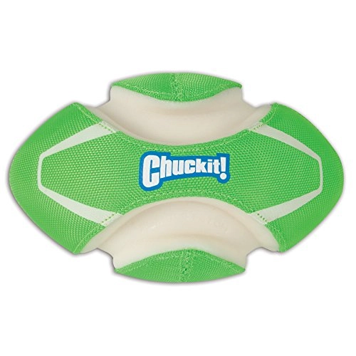 Chuckit Glow Fumble Fetch Football Dog Toy, 5 L X 5 W X 8 H