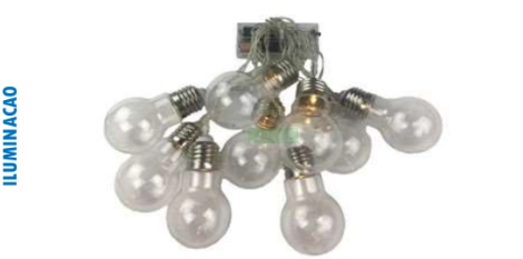 Enfeite Plast Cordao Lampada Cristal C/2mt Art Lil