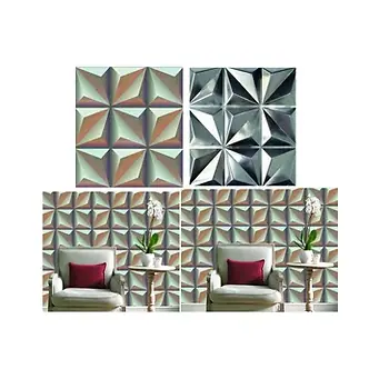 Adesivo P/decoração 3d Prata/dourado Ref.hd68712