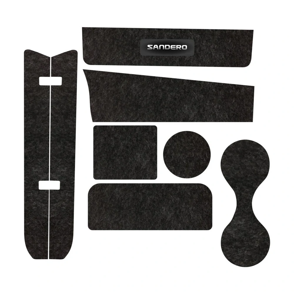 Kit Forro Porta Objetos RENAULT SANDERO 8 Peças - TITANIUM KF0601