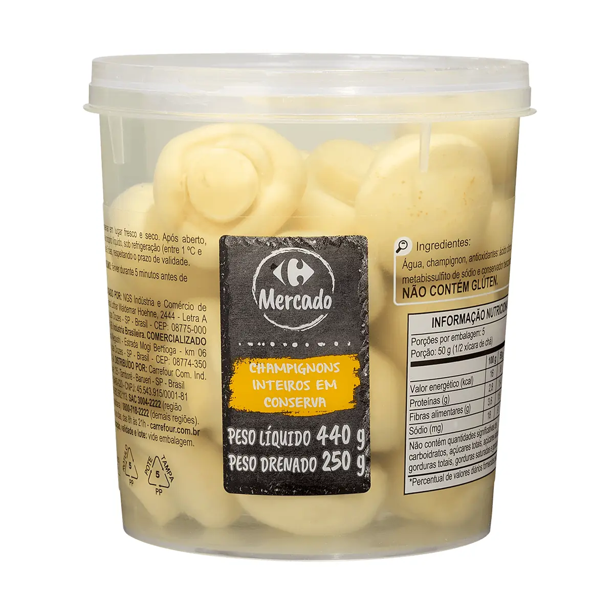 Congumelo Paris em Conserva Carrefour 250g