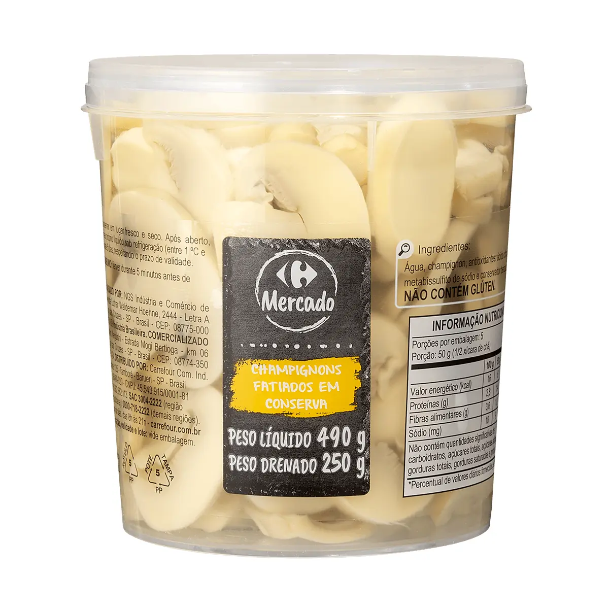 Congumelo Paris em Conserva Fatiado Carrefour 250g
