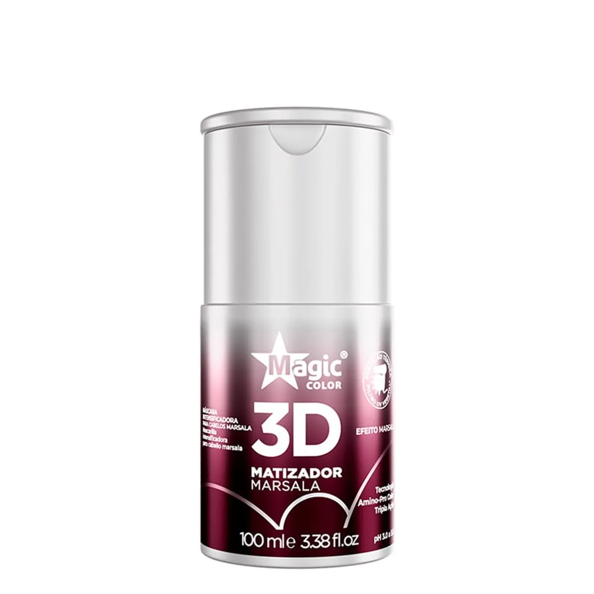 Máscara Intensificadora 3d Matizador Marsala Magic Color 100ml