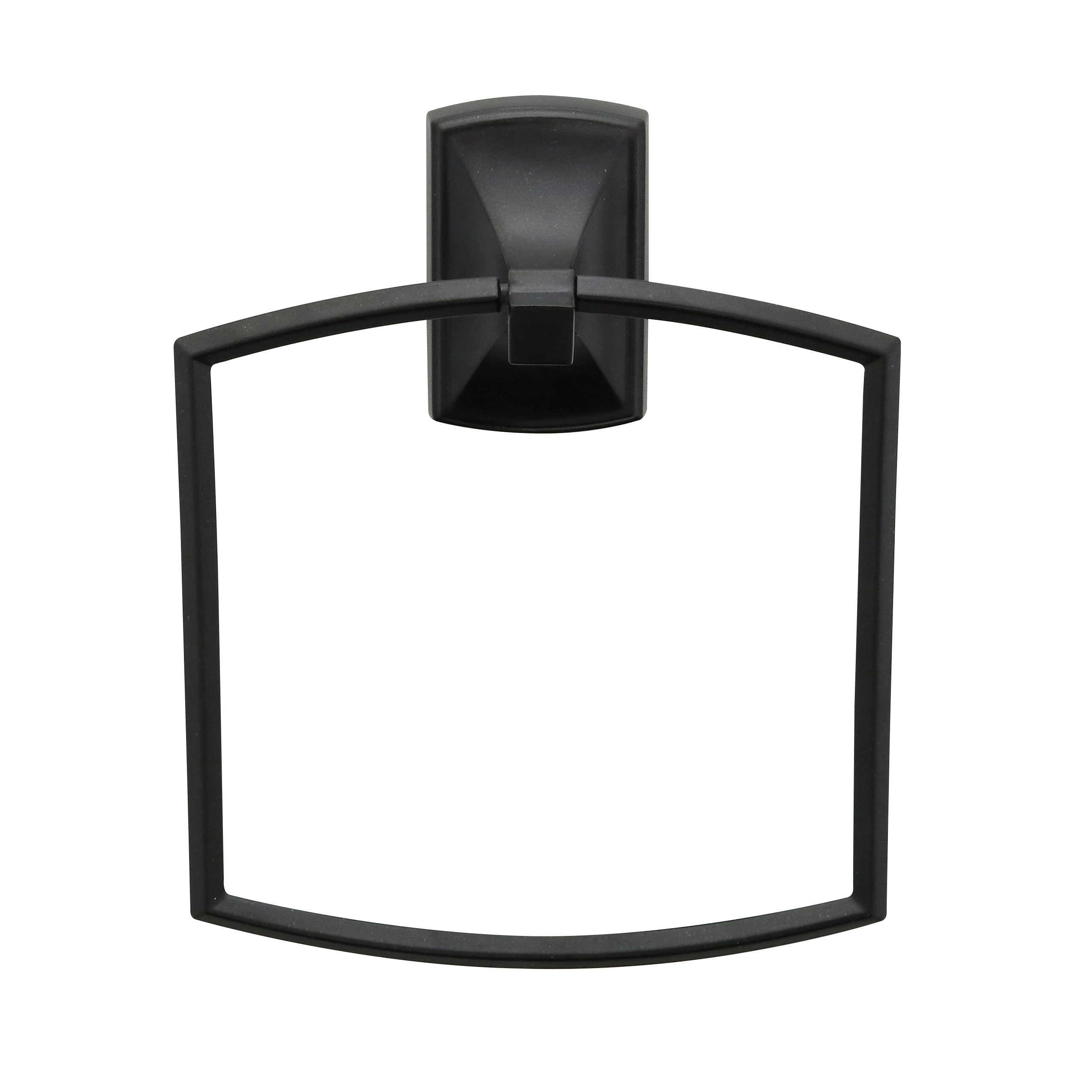 Porta Toalha Rosto Metal Argola Savoy Preto