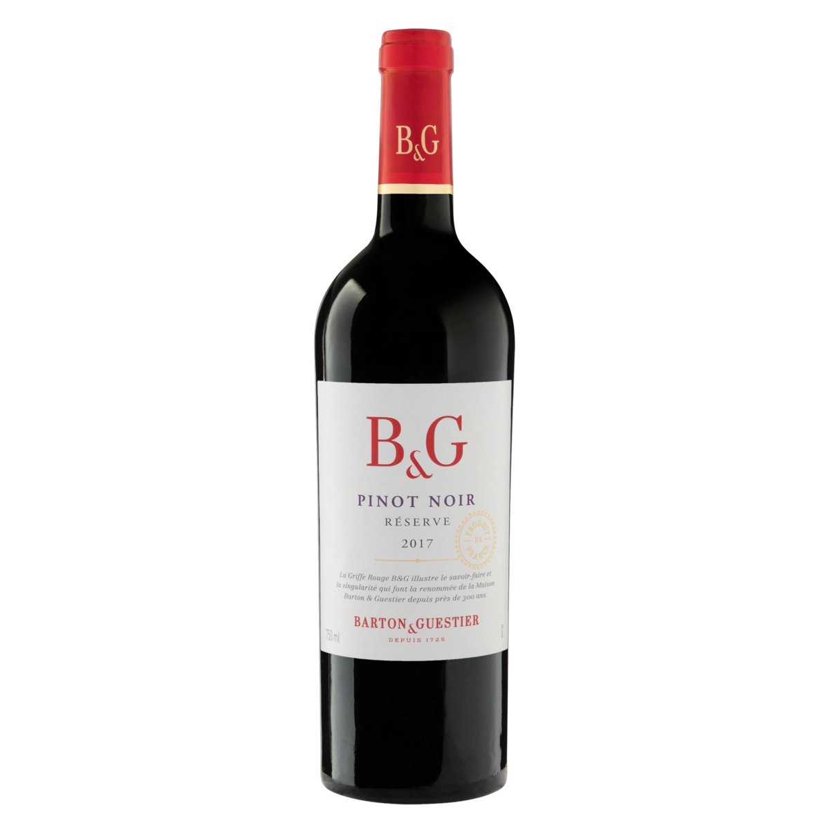 Vinho Francês Tinto Meio Seco Réserve Barton Guestier Pinot Noir Ile De Beauté Garrafa 750ml